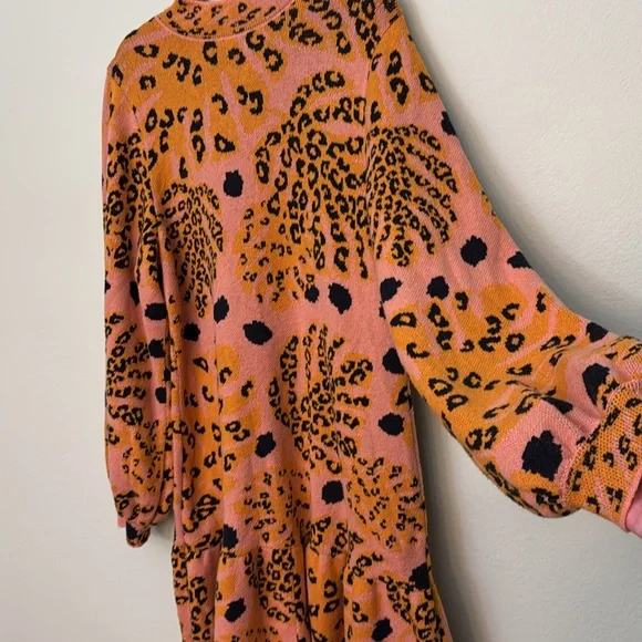 Anthropologie Farm Rio Palms Sweater Mini Dress XL - Picture 8 of 9